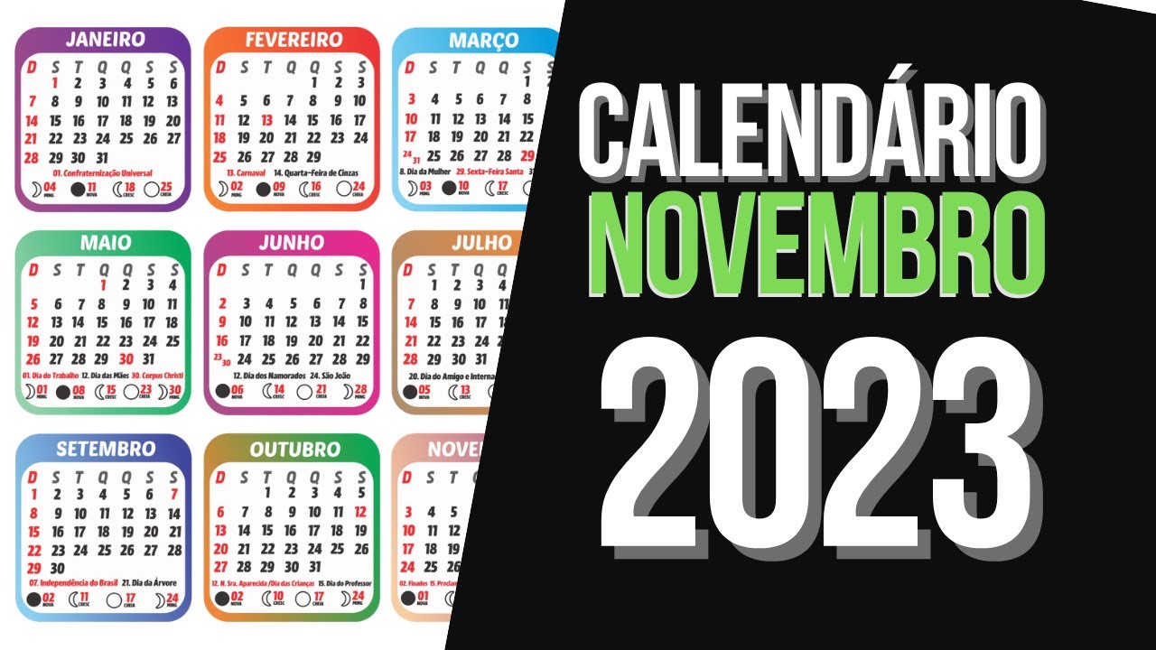 Calendário de Novembro 2023 com feriados: veja apps e sites para conferir