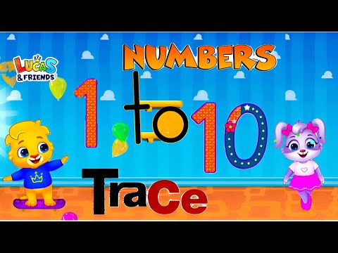 123 Math Kids- Trace Numbers 1 to 10 With Lucas and Ruby | Rv Appstudio Games