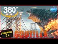 Terrifying Godzilla 360 vr video. Helicopter Chase part 2
