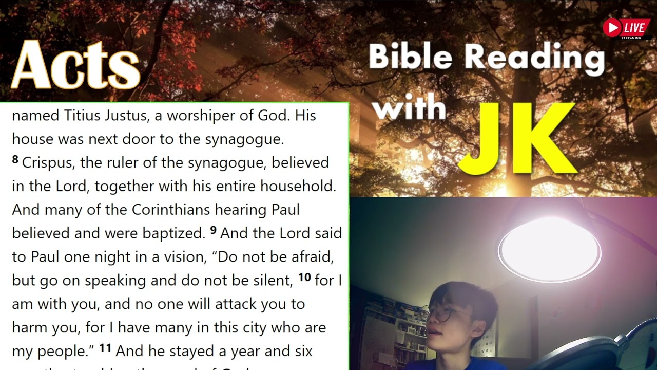 [Live] JK's Bible Reading - Acts ch.18