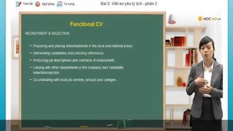 Học Tiếng Anh phỏng vấn xin việc Bài 2 - Cách viết CV tiếng Anh P2   TiengAnh.Hoc360.mp4