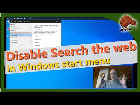 Windows: Disable “Search the web” in start menu
