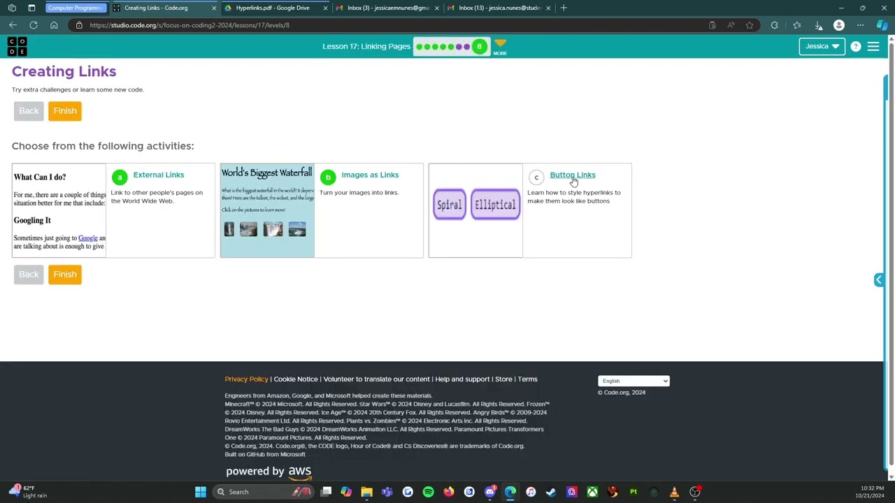 Code.org - CS Discoveries - Unit 2: Web Development - Lesson 17: Level8