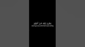 فإذا جاء الخوف رأيتهم ينظرون إليك ||القارئ محمد صديق المنشاوي #كرومات_قرآن #quran