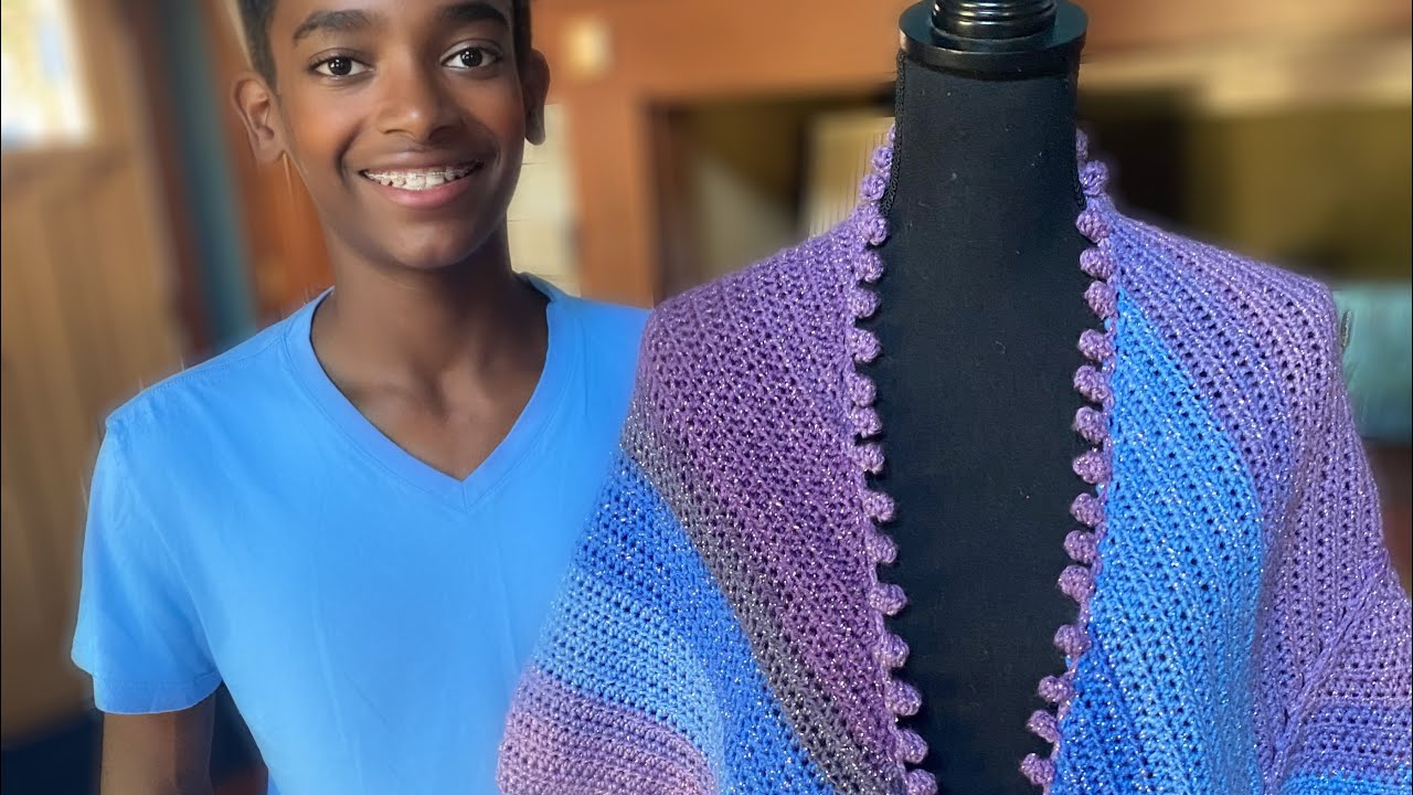 Crochet Amethyst Shawl Tutorial by Jonah's Hands - YouTube