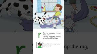 See My Puppy Rip The Rag – Jolly Phonics Song – Learn Letter Sound /r/ for Kids
