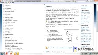 SolidWorks - Sheet Metal - Bend Allowance And Bend Tables
