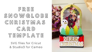 FREE SVG download - Christmas snow globe shaker card - digital files for Cricut and Silhouette Cameo