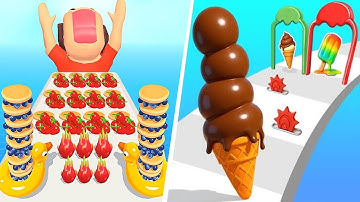 Pancake Run 🆚 Stacky Ice Cream Runner🌻🧿🌺🌈Max Levels Walkthrough Android IOS Update Gameplay 1019