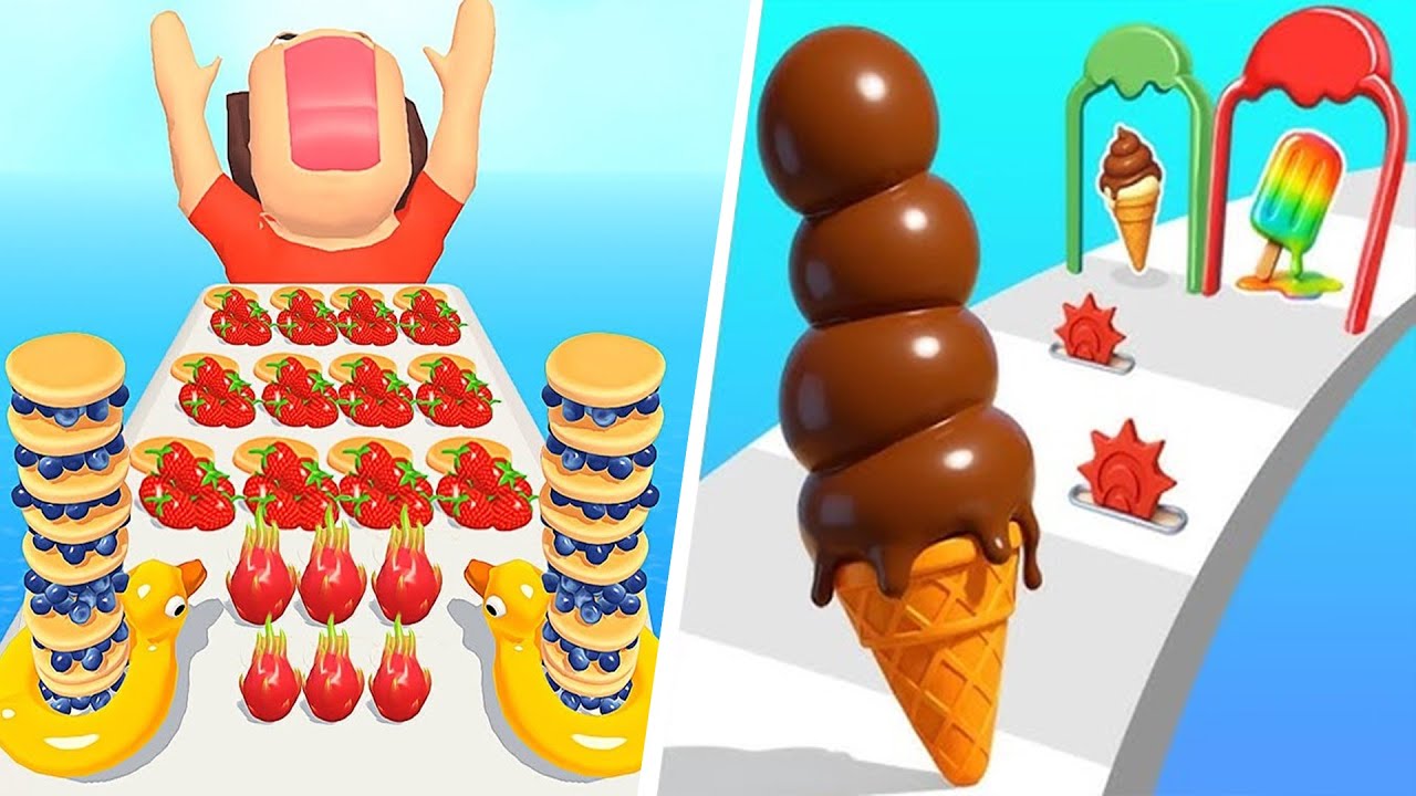 Pancake Run 🆚 Stacky Ice Cream Runner🌻🧿🌺🌈Max Levels Walkthrough Android IOS Update Gameplay 1019