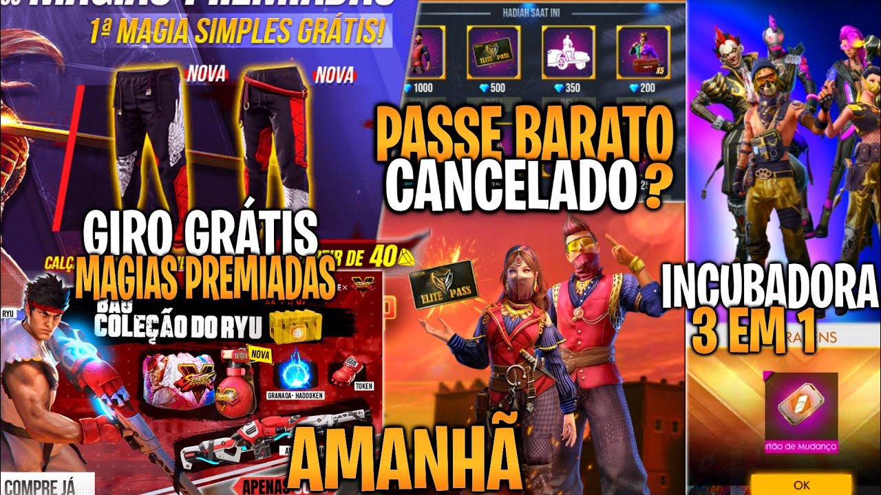 Free Fire: evento 'Recarga da Incubadora' dá itens ao comprar