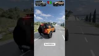 Mercedes G63 AMG vs Land Rover Defender | BeamNG.Drive Epic Challenges! 💥🚙 #beamng #beamngdrive