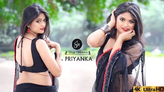 Priyanka Roy Kundu | Black Saree Look | Saree Lover | Bong Crush | Backless Saree | Bong Tilottama