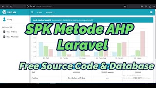 Source Code PHP SPK Metode AHP Laravel | Website SPK AHP | Free Download