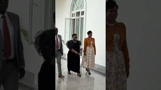 Hon. Justine Kasule Lumumba in State House with her family