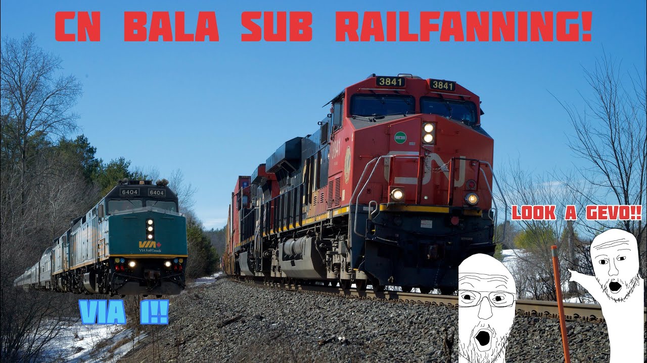 The need for speed on the CN Bala Sub! CN Bala Sub Railfanning! 