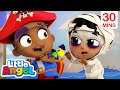 Halloween at the School Song | Little Angel Halloween Cartoons | Moonbug Halloween for Kids