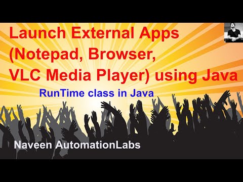 Launch External Apps (Notepad, Browser, VLC Media Player) using Java