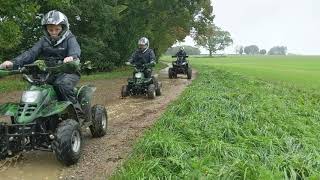 Electric quad biking in the rain