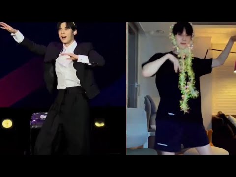 ［公］スーパーアイドル　［私］部屋着の28才 Super Shy比較🤭そんなミニョンssi 🫶 サランヘヨ
