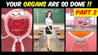 Organs Start Roasting Again! Part 2: Health & Science Compilation #animation #uscomedy