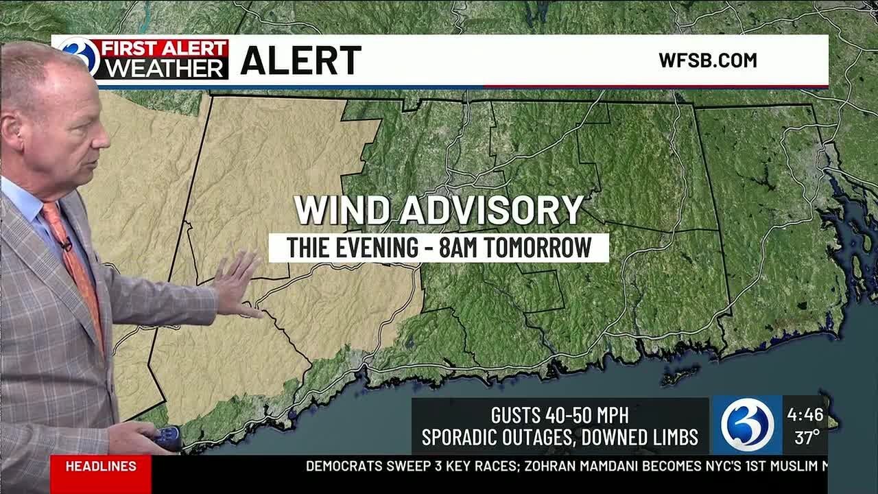 FORECAST: Wind gusts over 50 mph prompt a First Alert Weather Day - YouTube