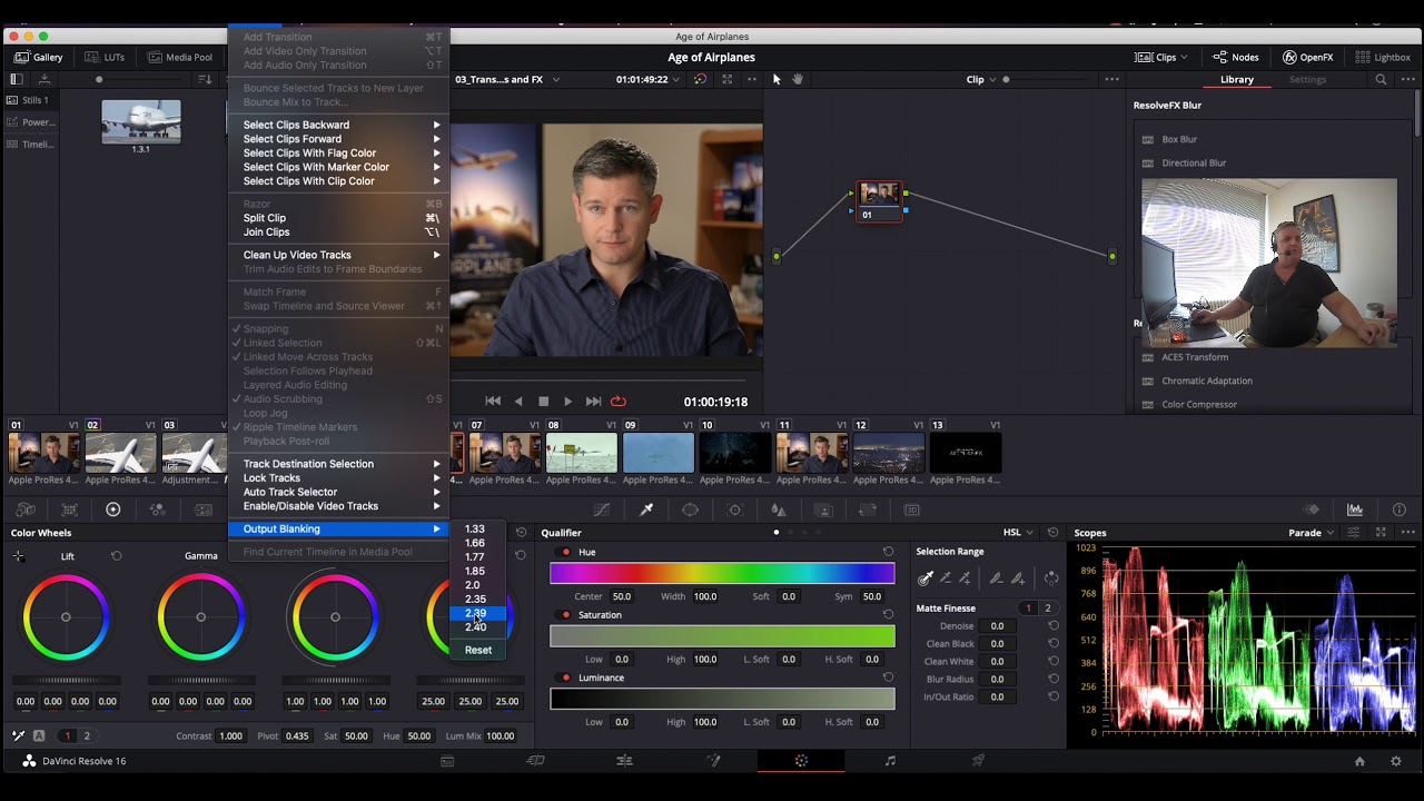 How To Make Wide Screen Borders Using Resolve YouTube