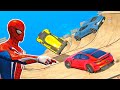 SUPER CARROS na Mega Rampa Furada com HOMEM ARANHA e Heróis - GTA V