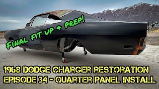 1968 Dodge Charger Restoration - Episode 34 - Quarter Panel Install - Part 1