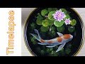 TIMELAPSE - 3d koifish painting in resin