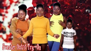 Sweater Cotton And Wool Outfit Try-On Haul Brown Skin