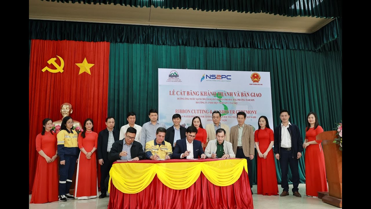 NS2PC khánh thành và bàn giao đường ống nước sạch cho tổ dân phố Bắc Hải, phường Nghi Sơn