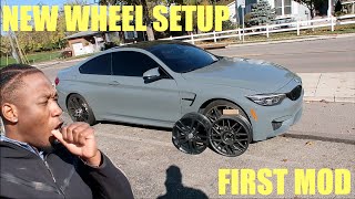 First mod on my BMW M4?? New wheel setup | HELP!