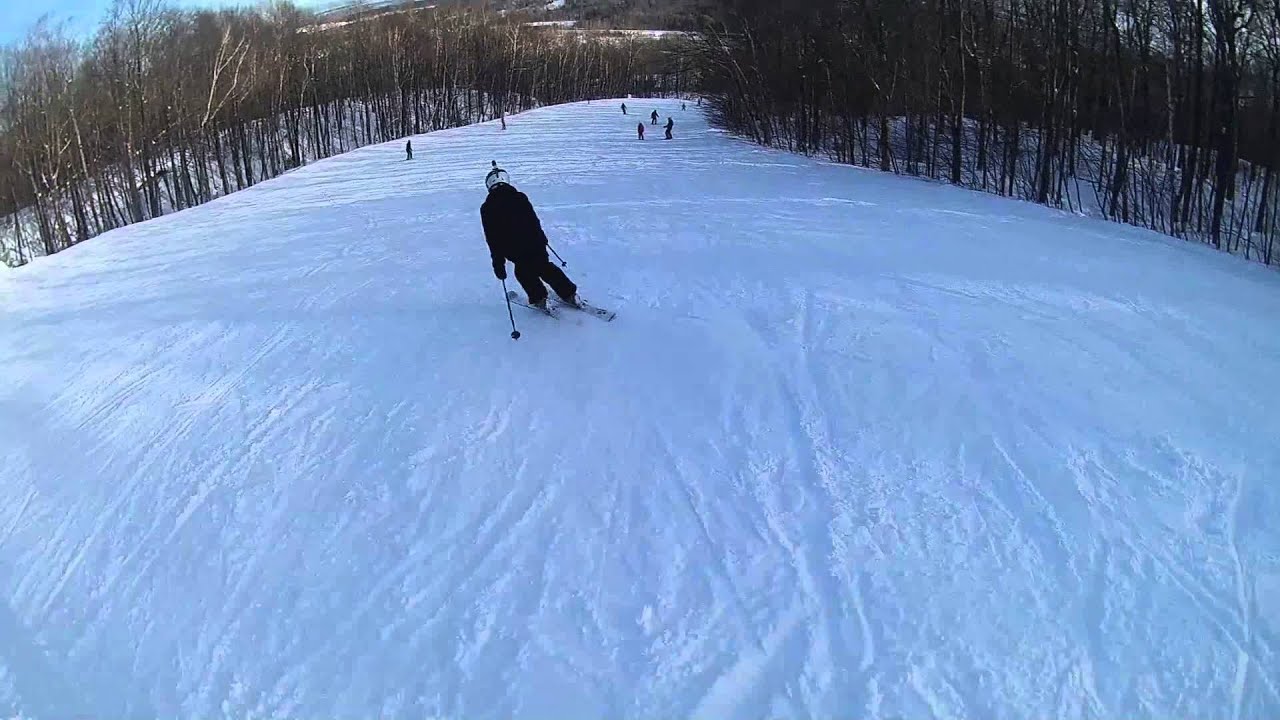 Mont Sainte Anne Quebec: skiing Montmorency mogul trail  03012016