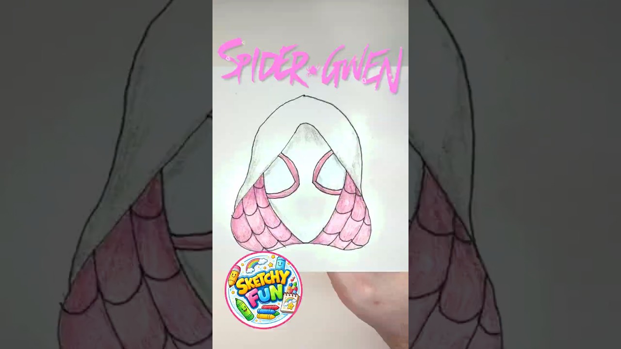 How to Draw SPIDER-GWEN! 🕷️ Easy Comic Art 
