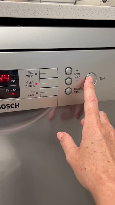 How to use the Bosch front load dishwasher