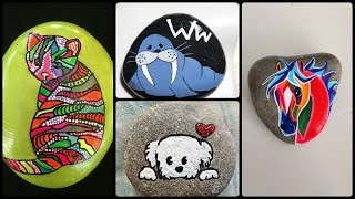 Pinturas de piedra bruta | Cuadros de animales en piedra | Artesanías de bestias