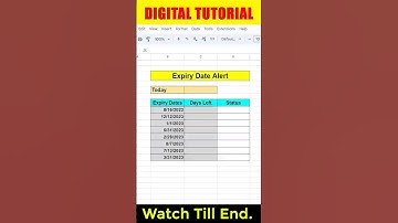 Unlock the Power of Expiry Date Alert in Google Sheets @digitaltutorial425 #shorts #exceltips