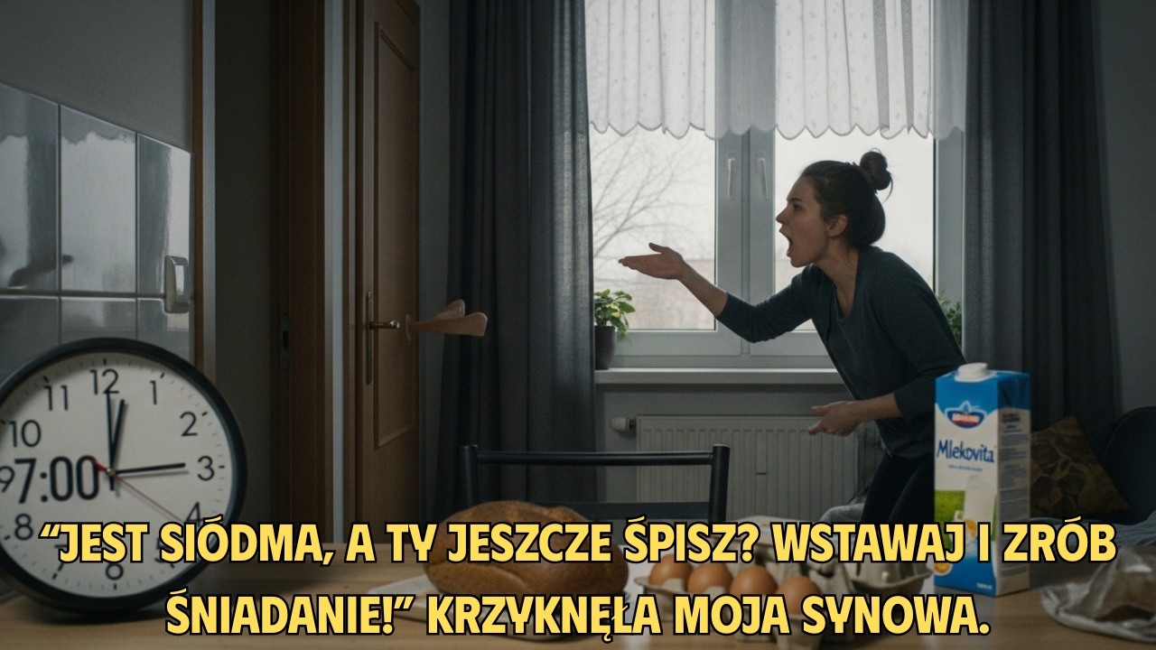 “Jest siódma, a ty jeszcze śpisz? Wstawaj i zrób śniadanie!” krzyknęła moja synowa.