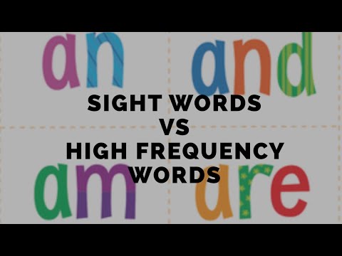 Sight v/s High Frequency Words | Teaching Sight Words To Preschoolers