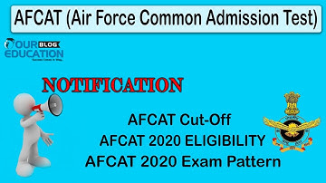 Air Force Common Admission Test (AFCAT) 2020|| Official Announcement