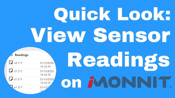 Quick Look: View Sensor Readings on iMonnit
