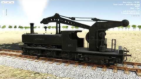 LOCO Railroad. Tank Crane Locomotive in the Middle of Nowhere