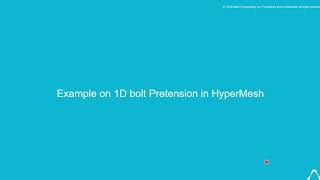 1D bolt pretensioning with external load in Altair OptiStruct