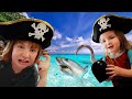 PiRATE FAMiLY  vs  SHARKS 🦈  Adley & Niko lost at sea! the floor is water! abandoned ship escape!