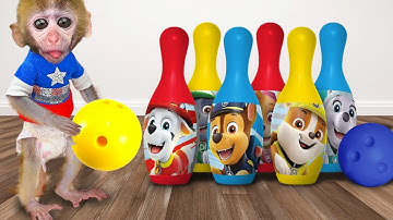 Baby Monkey Chu Chu Go to Water Park and And Eats Ice Cream So Yummy With Puppy