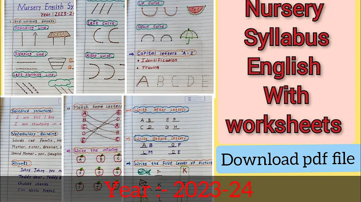 Nursery class English syllabus-2023-24/Nursery syllabus worksheets/Nursery class teaching - DayDayNews