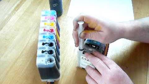 How to fill a ciss continuous ink for b9180, b8800, b8850