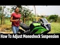 How to adjust bike's monoshock suspension | QuikrCars DIY Videos