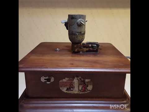 Antique Swiss Music Box Rotating Christmas Tree Stand Youtube